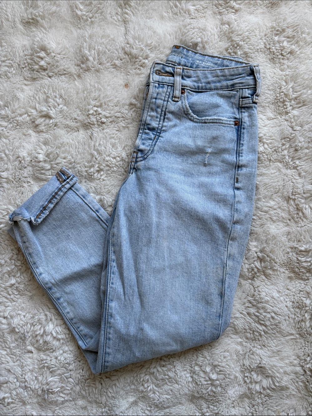 Old Navy Light Blue Straight High-Rise Women's Jeans